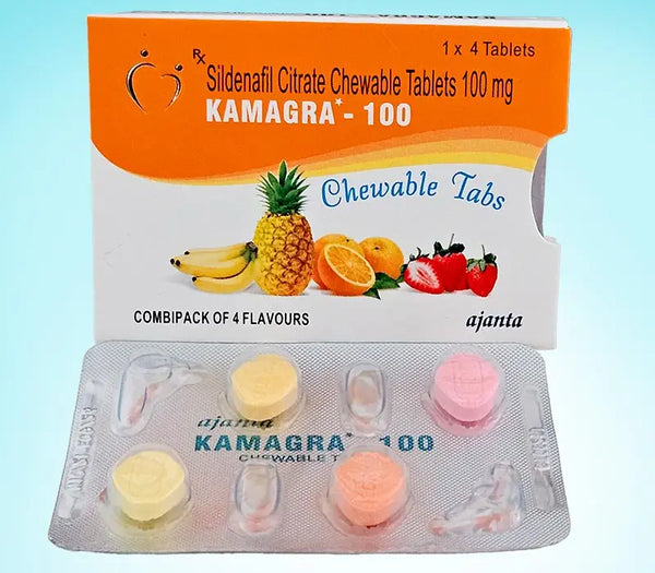 Kamagra 100 dropsuri masticabile cu arome 4 dropsuri