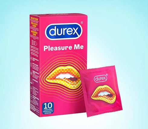 Prezervative cu striatii Durex Pleasure Me - cutie 10 prezervative 10 prezervative